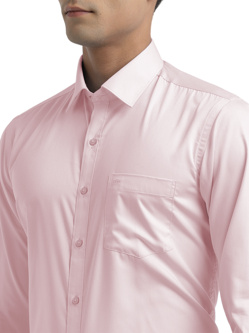 Light Pink Twill Wrinkle Free Solid Shirt