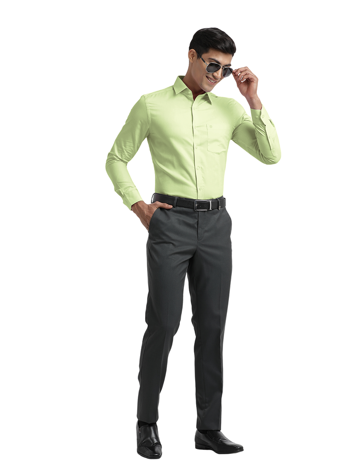 Light Green Micro Dobby Solid Shirt