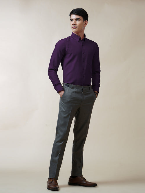 Violet Oxford Solid Shirt