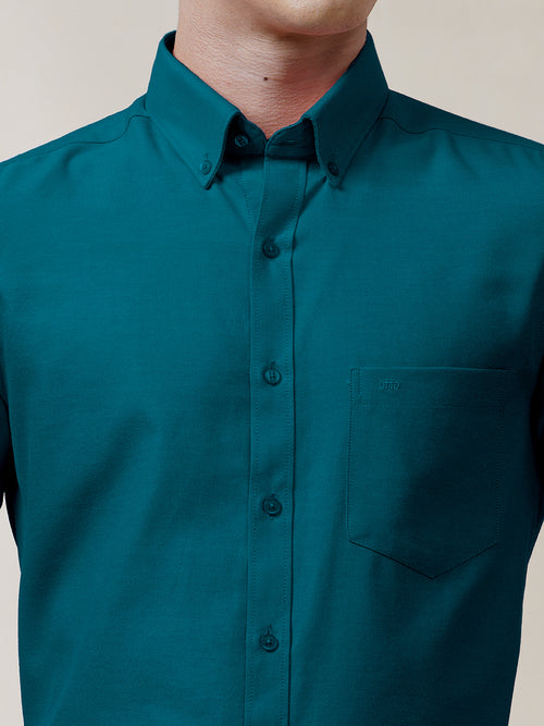 Teal Oxford Solid Shirt