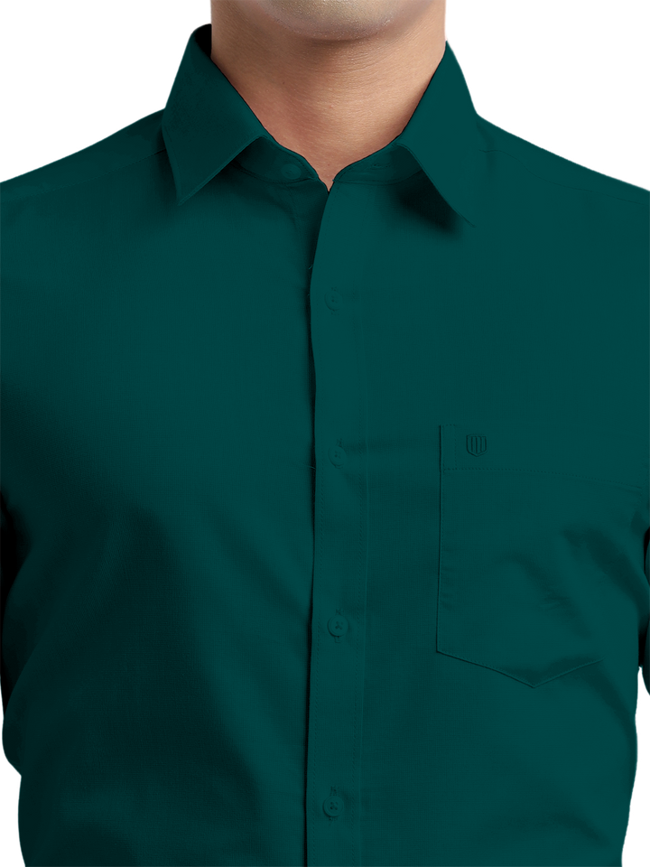 Sea Green Micro Dobby Solid Shirt