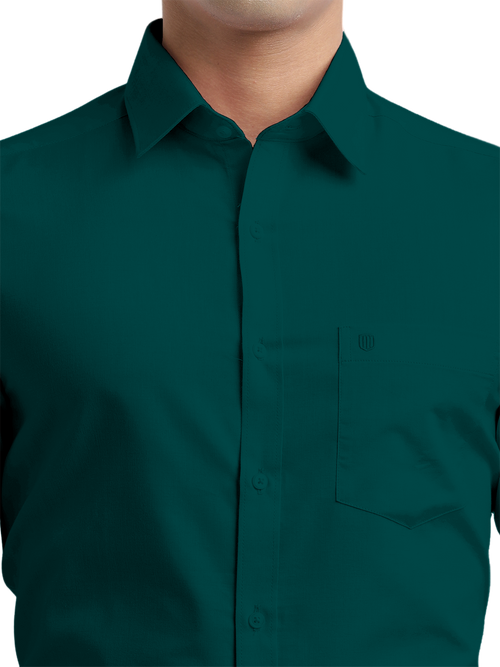 Sea Green Micro Dobby Solid Shirt