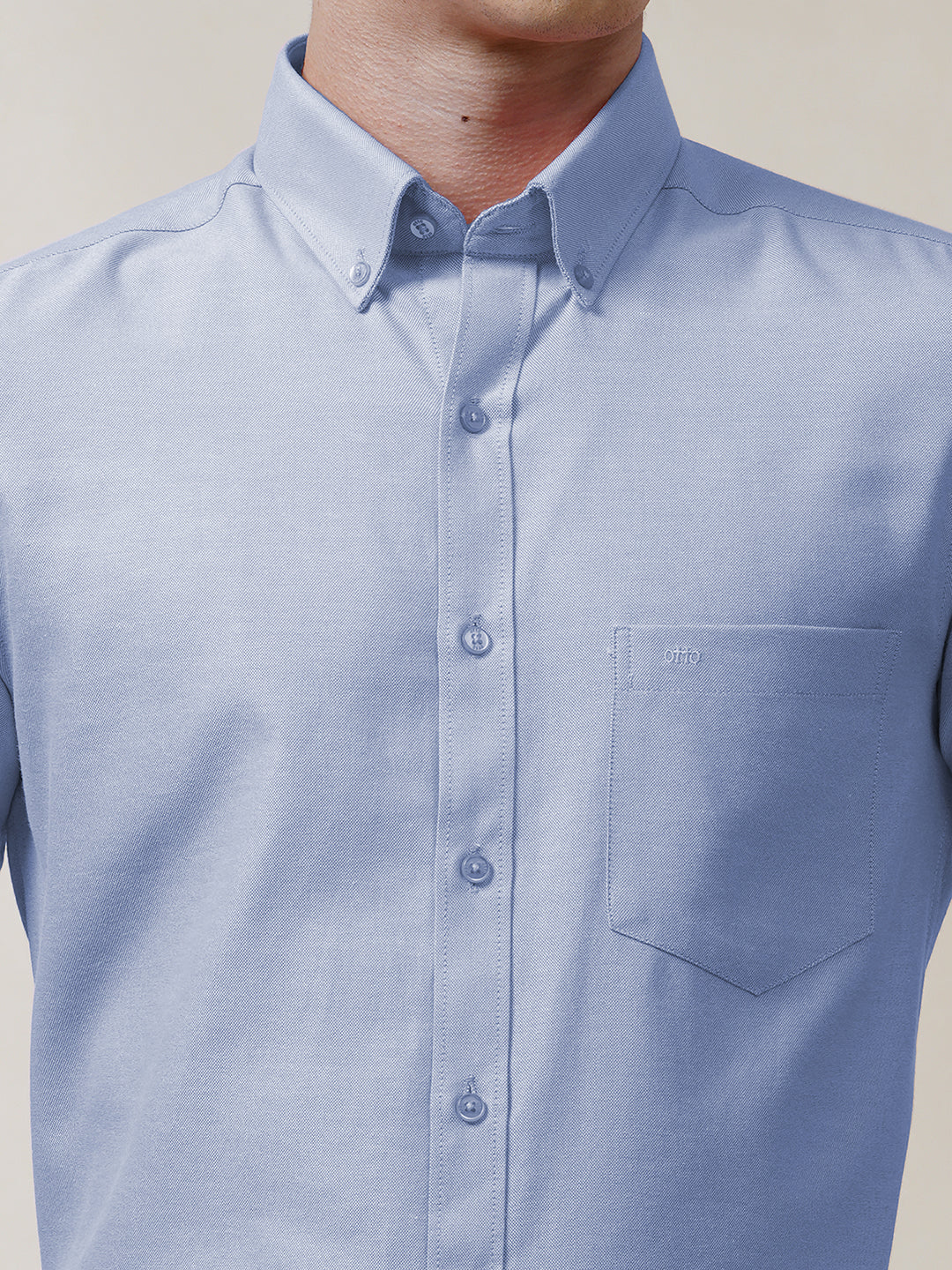 Blue Oxford Solid Shirt