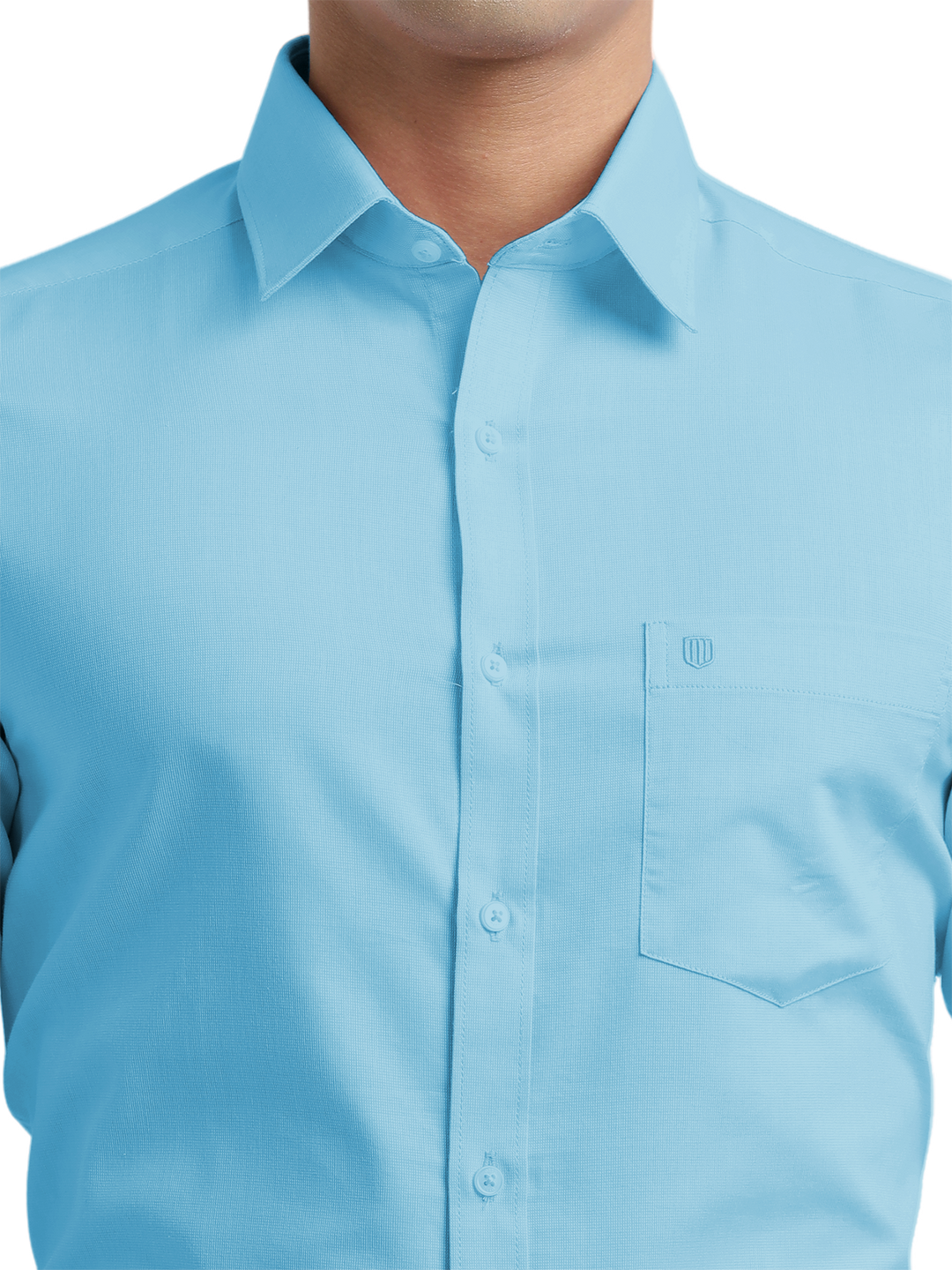 Sky Blue Micro Dobby Solid Shirt