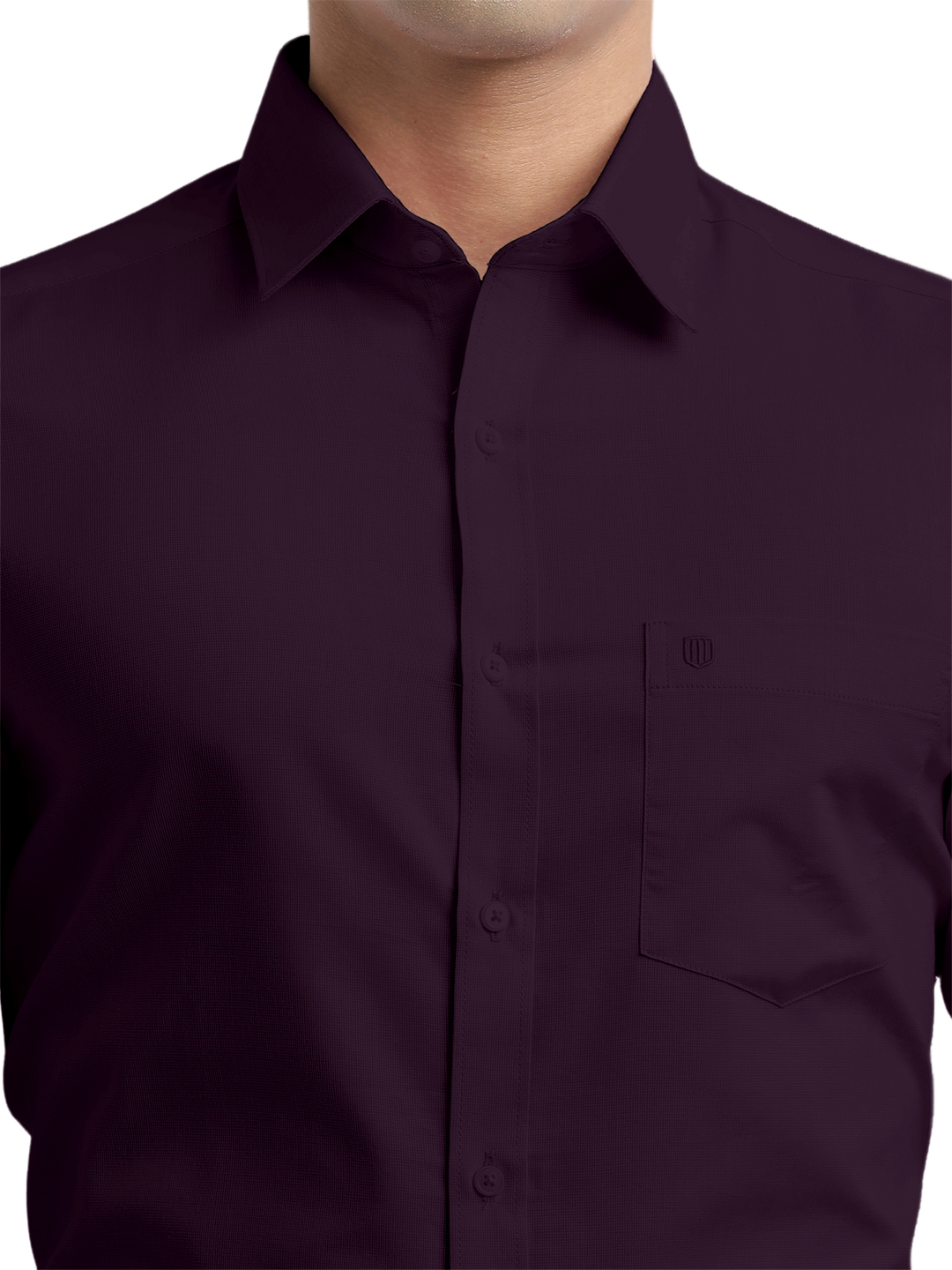 Wine Micro Dobby Solid Shirt