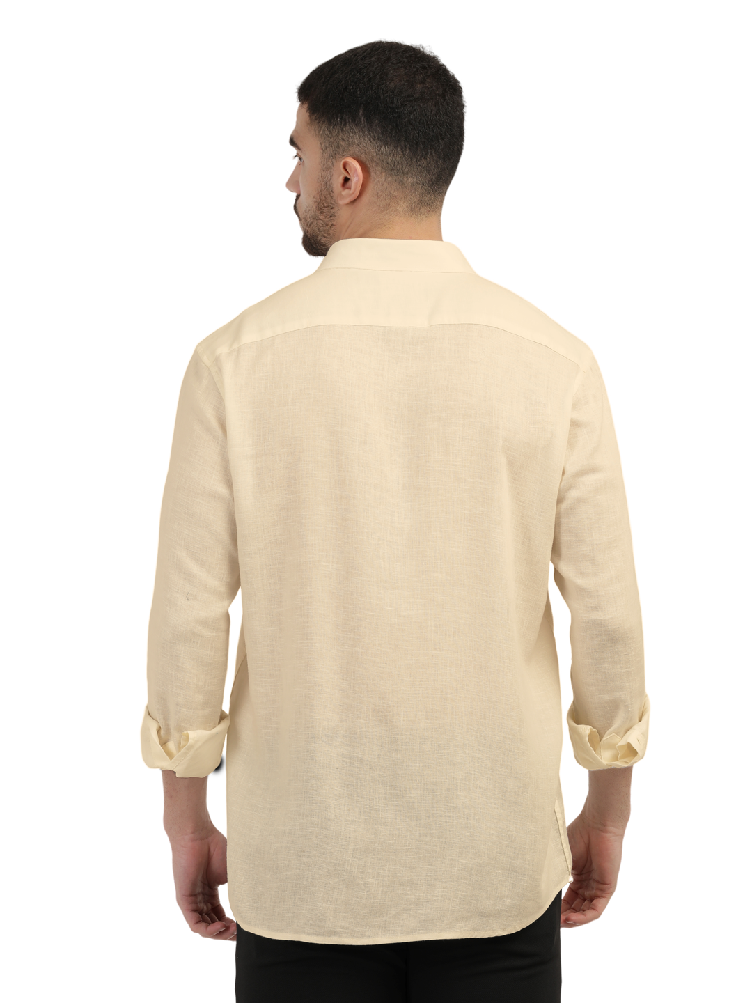 Sand Linen Blend Solid Shirt