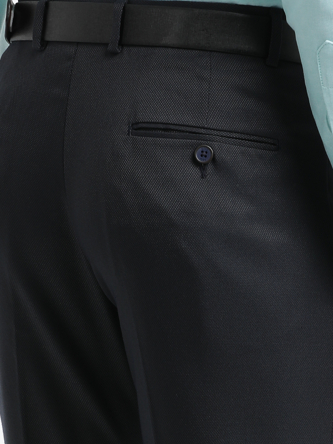 Navy YD Dobby Formal Trousers