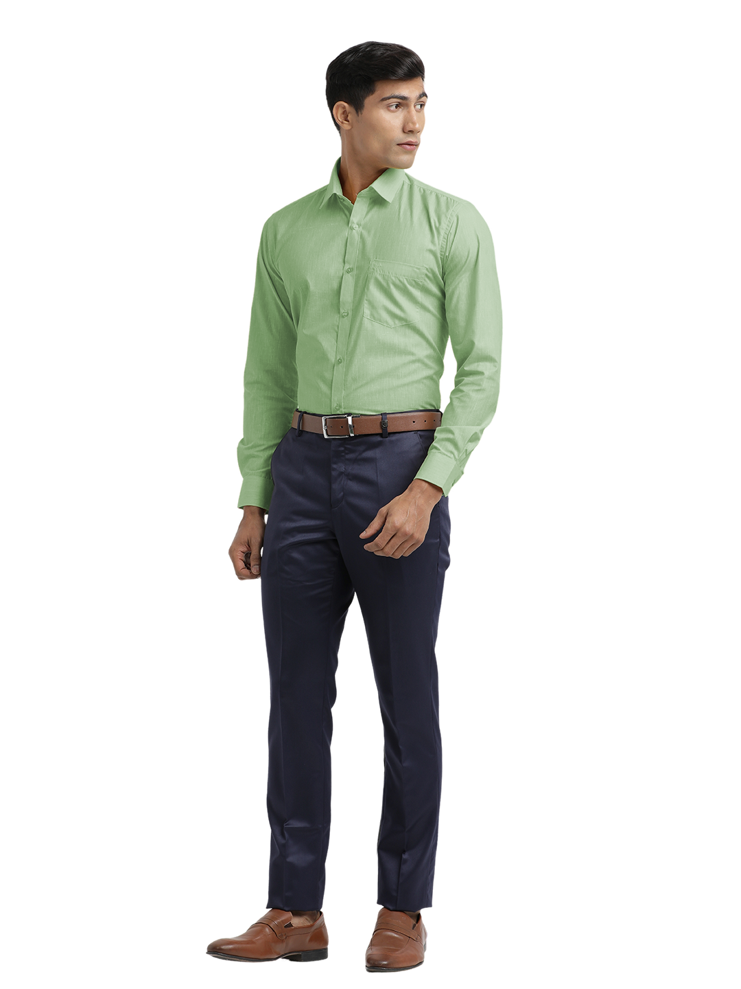 L.Green Poly Cotton Solid Shirt