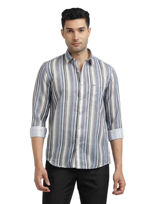 Blue Stripes Semi Casual Shirt