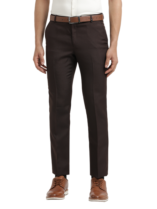 Coffee Micro Dobby Formal Trousers