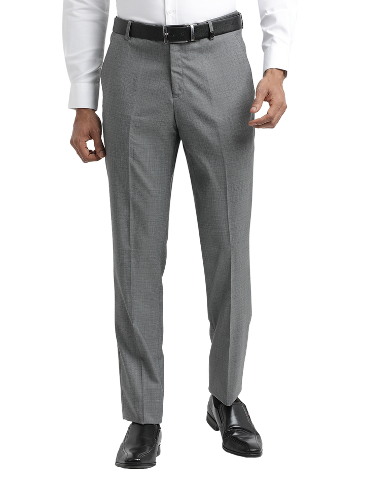 Grey YD Dobby Formal Trousers