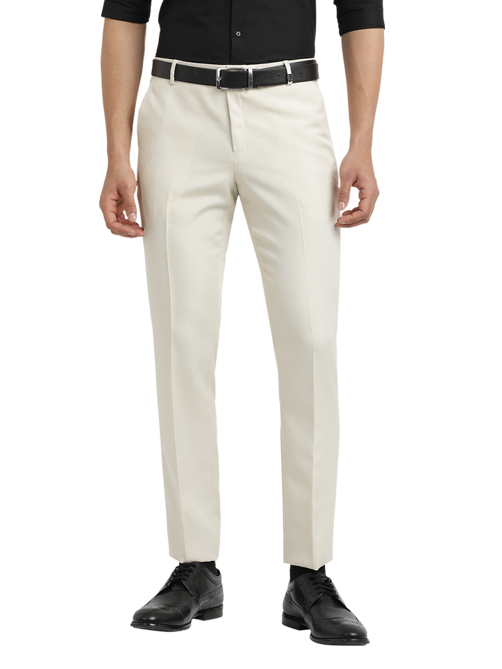 Stone Micro Dobby Formal Trousers