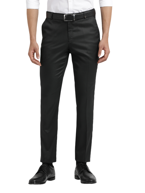 Black YD Dobby Formal Trousers