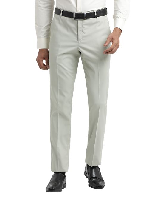 Stone Micro Dobby Formal Trousers