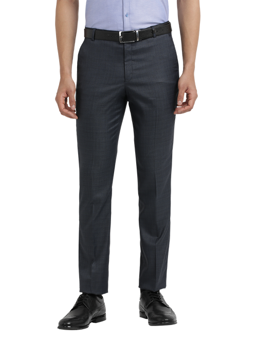 Navy YD Dobby Formal Trousers