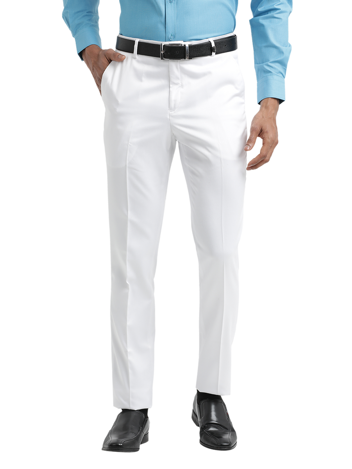 White Satin Formal Trousers