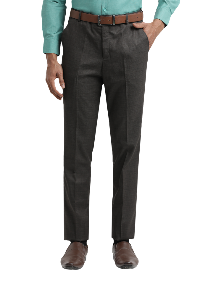 Coffee YD Dobby Formal Trousers