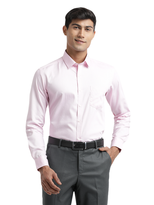 Baby Pink Micro Dobby Solid Shirt