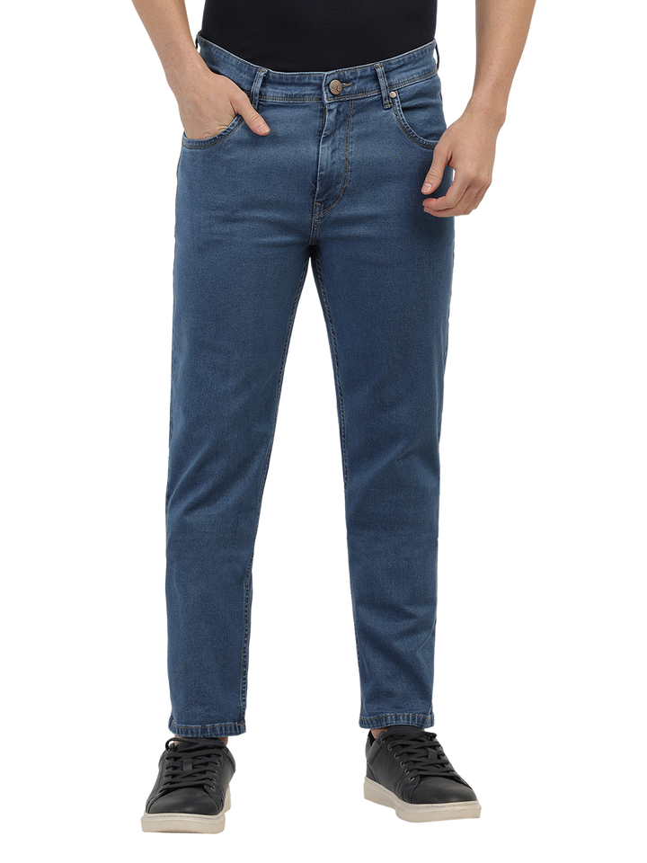 Light Blue Denim Stretch Trousers