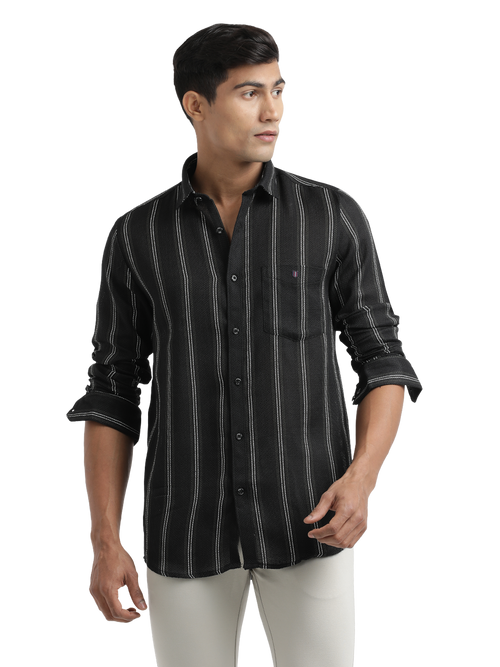 Black Stripes Semi Casual Shirt