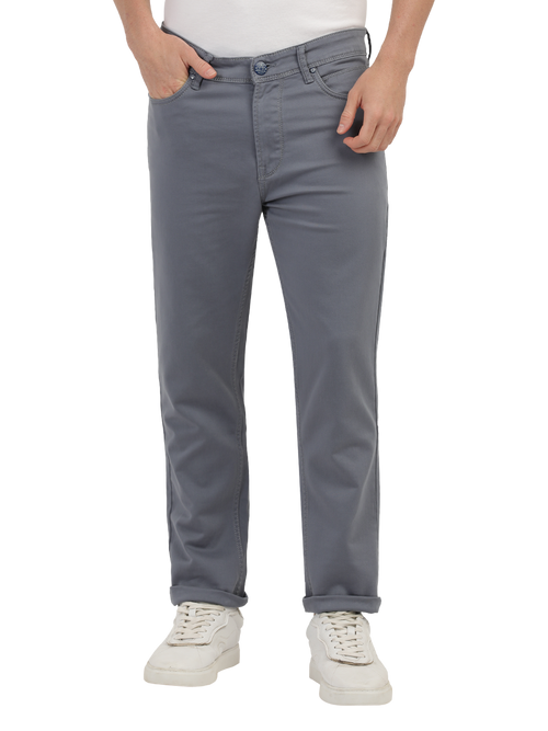 Steel Dobby Stretch Denim Trousers