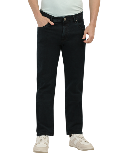 Bottle Green Denim Stretch Trousers