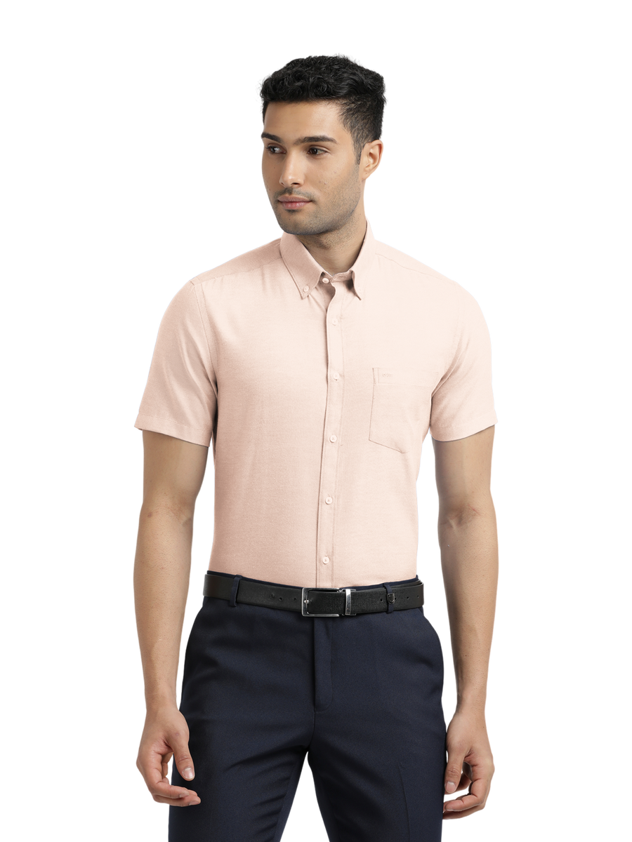 Turquoise Pink Plain Formal Core Shirt - ORCHARD_4 – ottostore.com