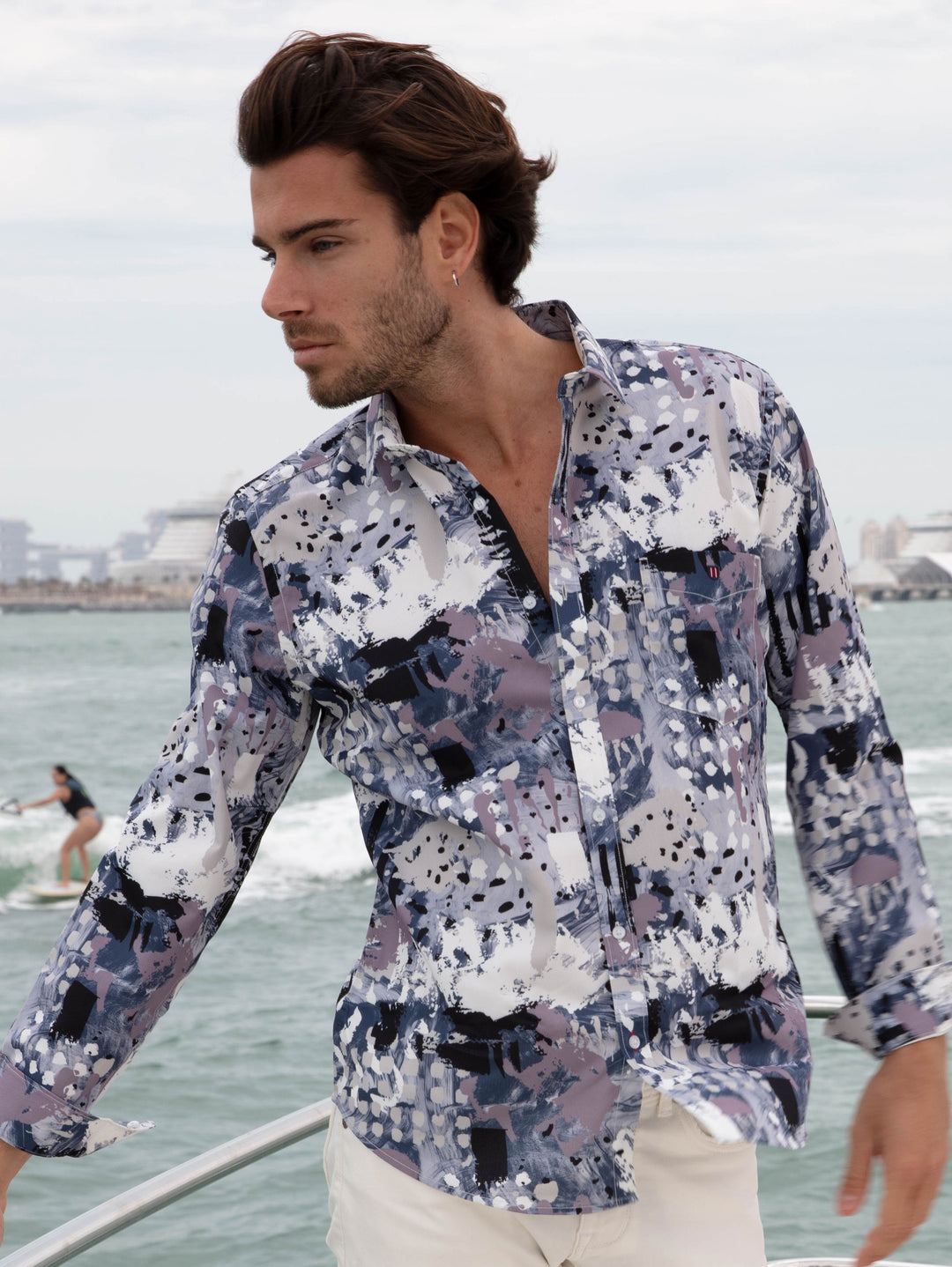 Pistachio Printed Casual Shirt