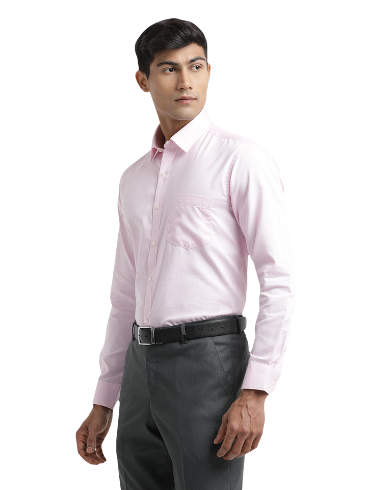 Baby Pink Micro Dobby Solid Shirt