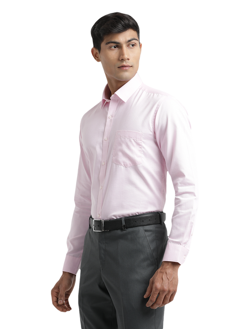 Baby Pink Micro Dobby Solid Shirt