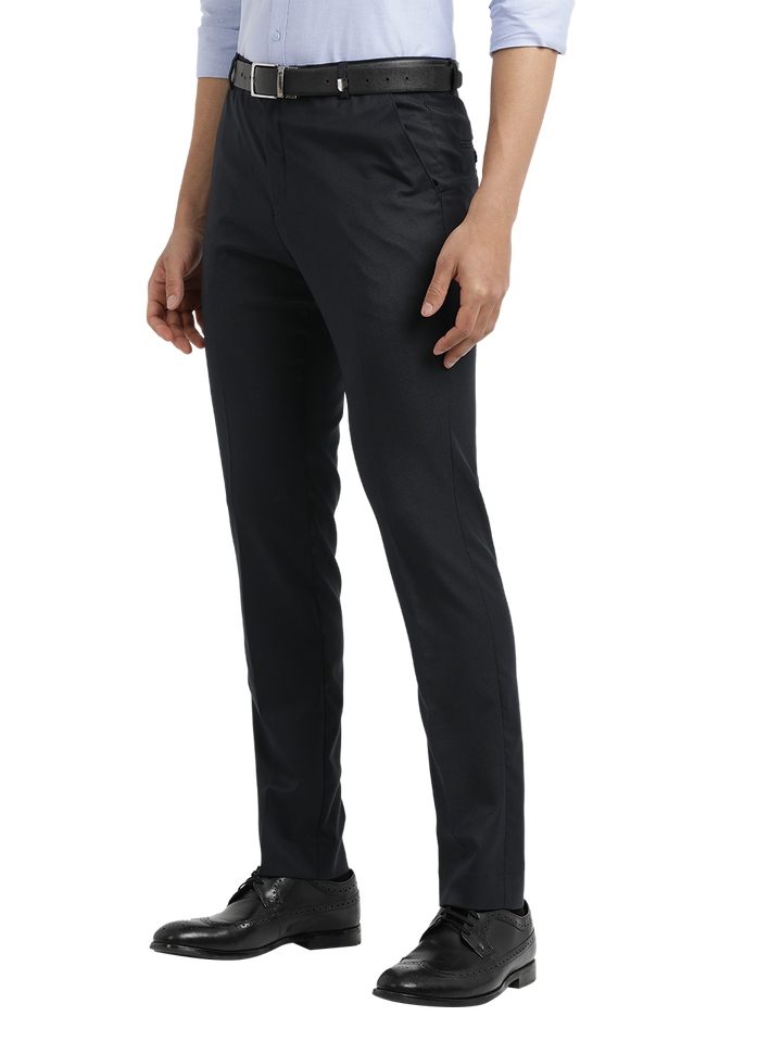 Navy Twill Stretch Formal Trousers