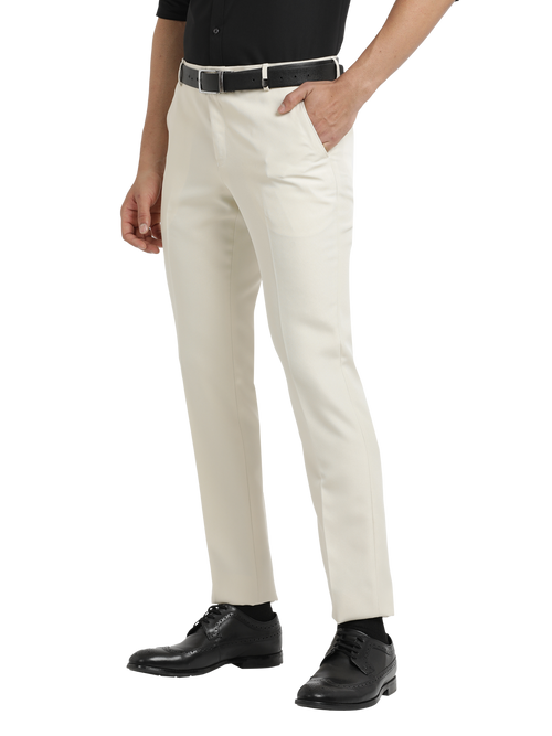 Stone Micro Dobby Formal Trousers