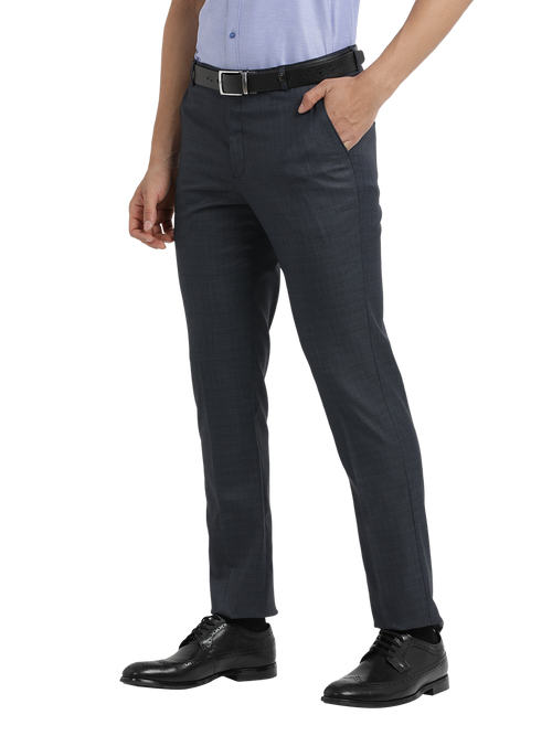 Navy YD Dobby Formal Trousers