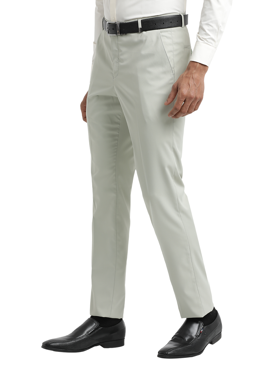 Stone Micro Dobby Formal Trousers