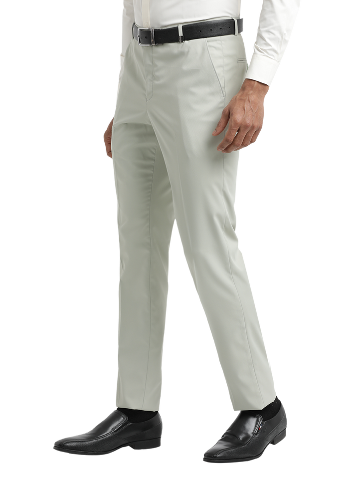 Stone Micro Dobby Formal Trousers