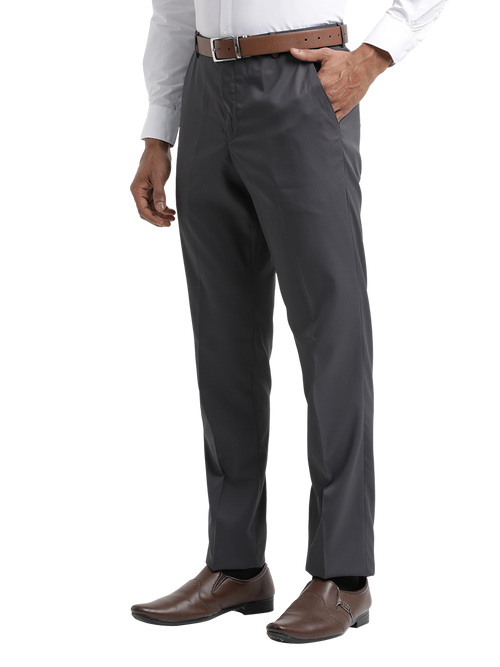 S.Grey Micro Dobby Formal Trousers