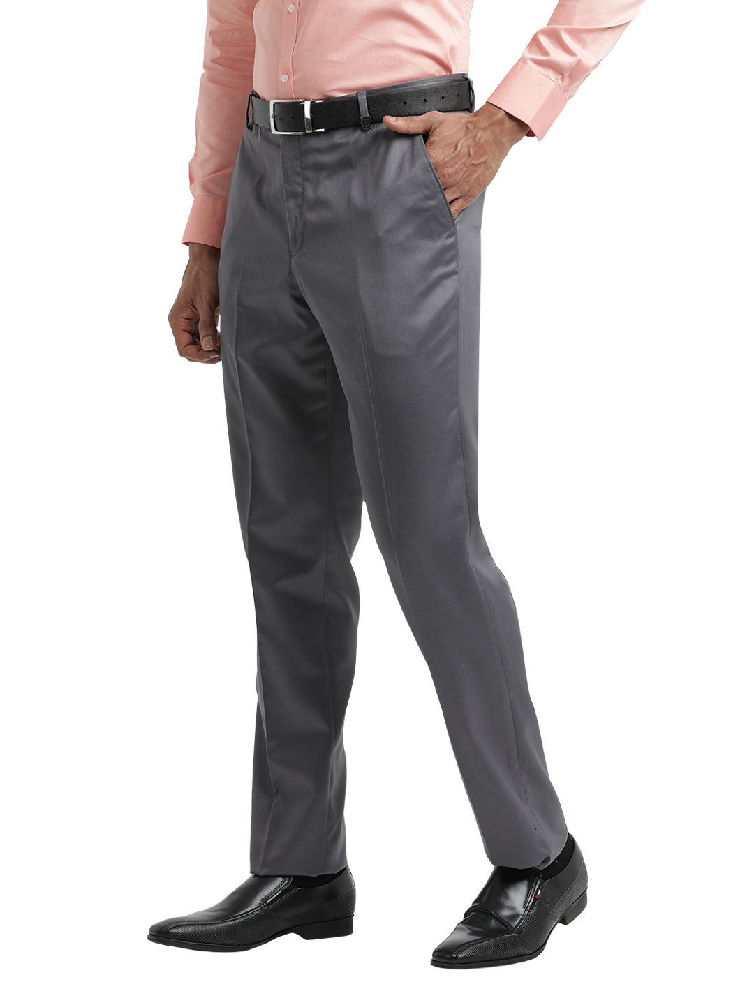 S.Grey Satin Formal Trousers