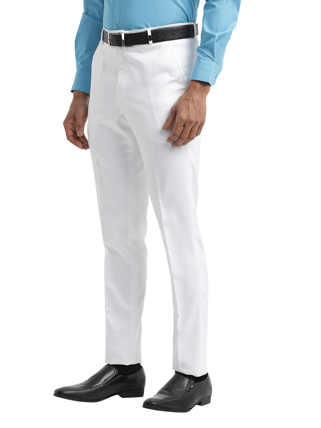 White Satin Formal Trousers