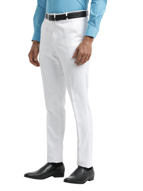 White Satin Formal Trousers