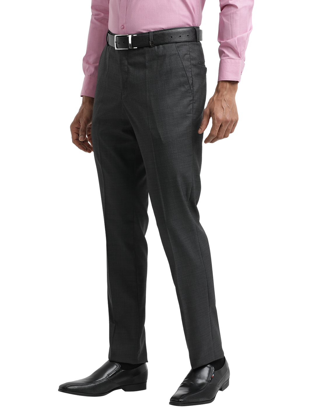 Black YD Dobby Formal Trousers