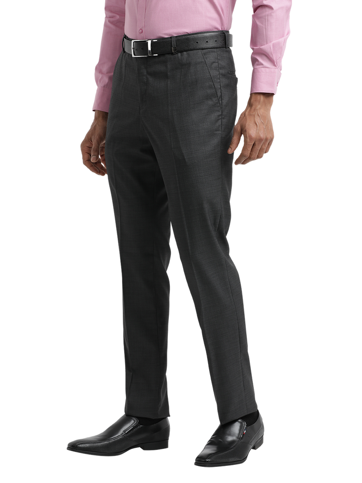 Black YD Dobby Formal Trousers