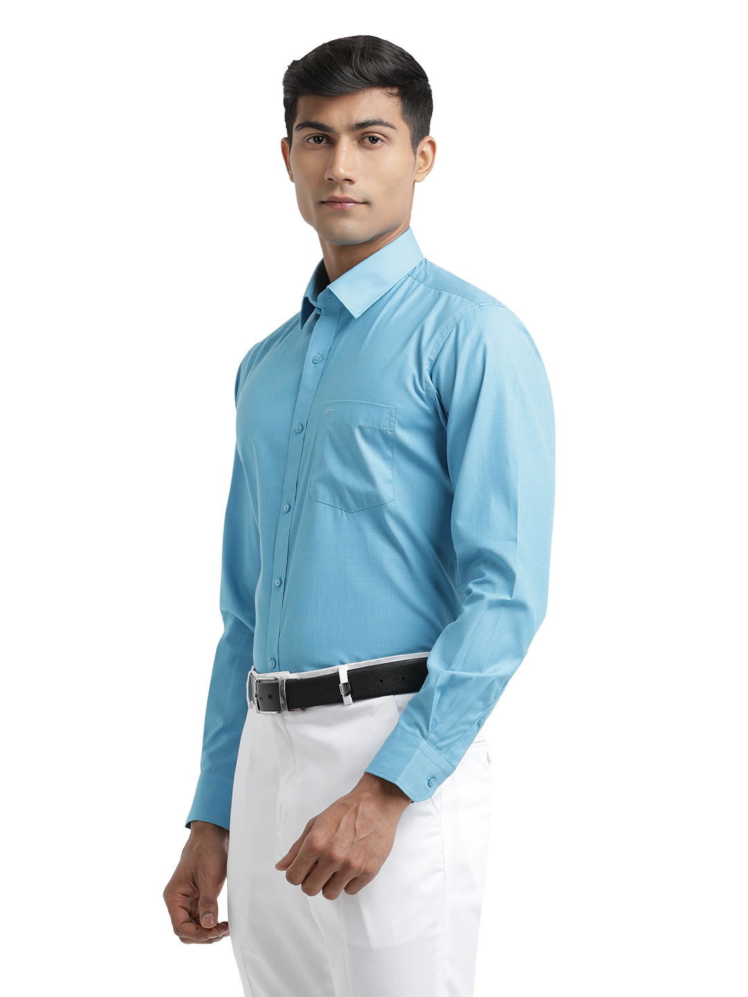 Sky Blue Fil-a-Fil Solid Shirt