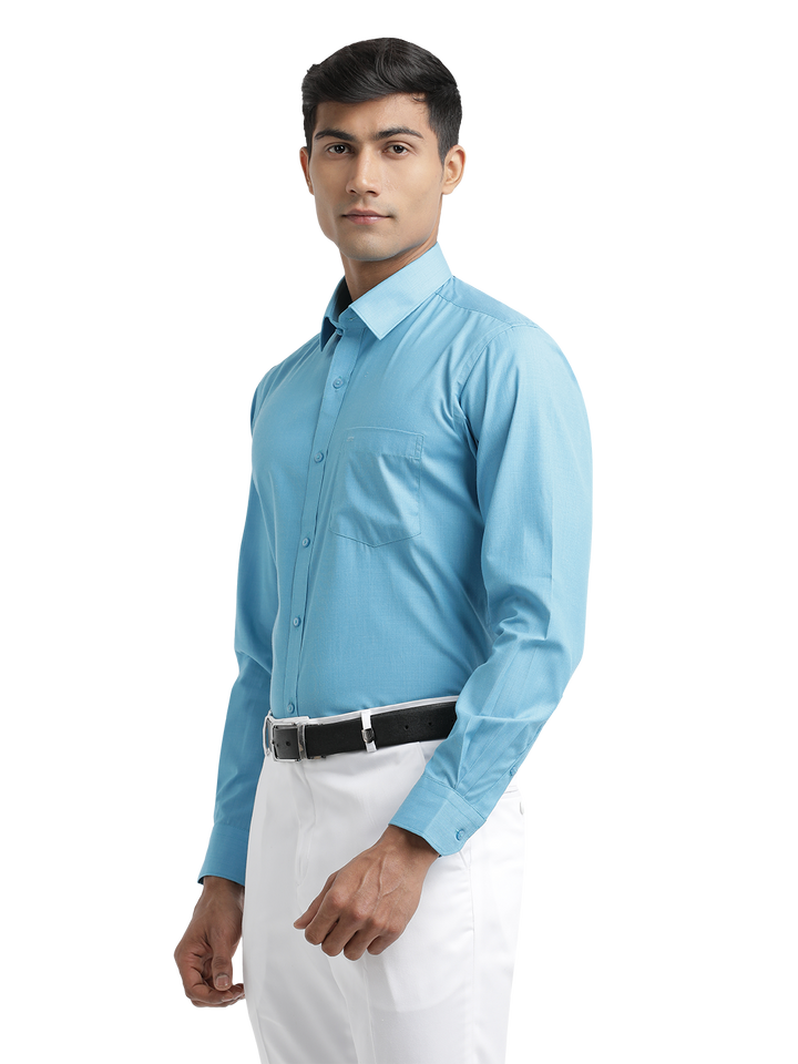 Sky Blue Fil-a-Fil Solid Shirt