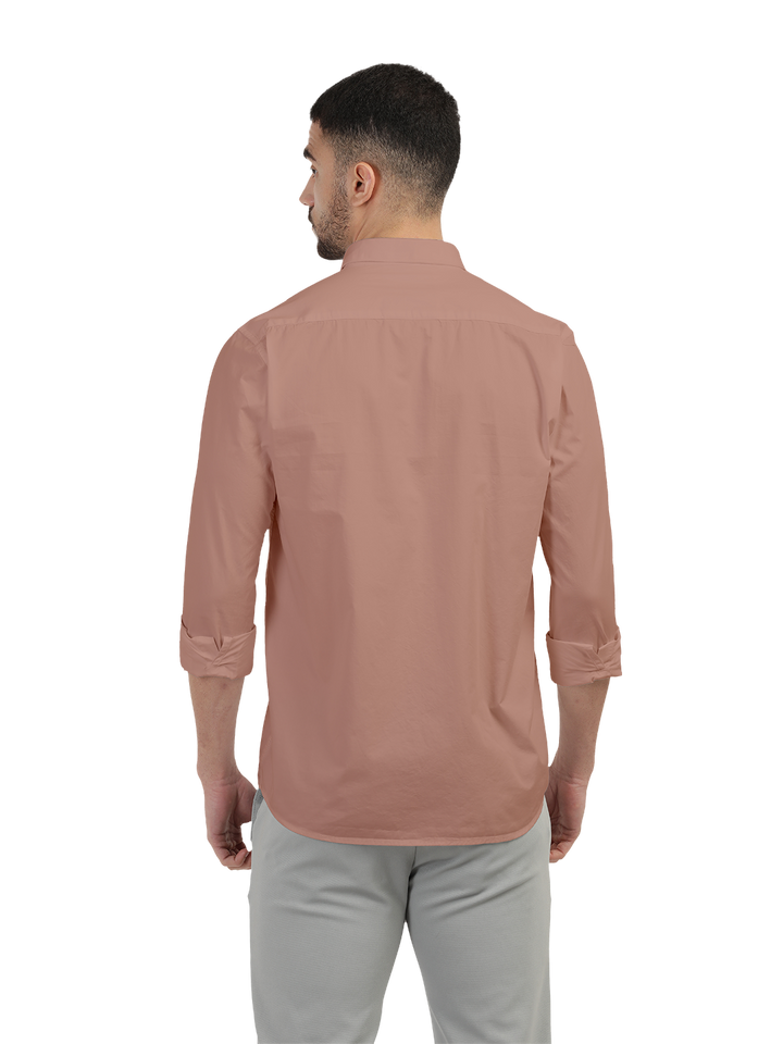 Pastel Pink Twill Solid Shirt