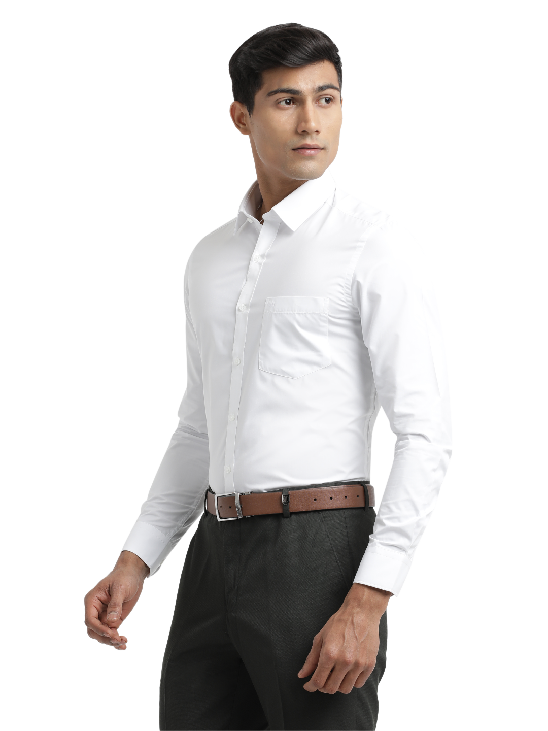 Poplin Solid Wedding White Shirt