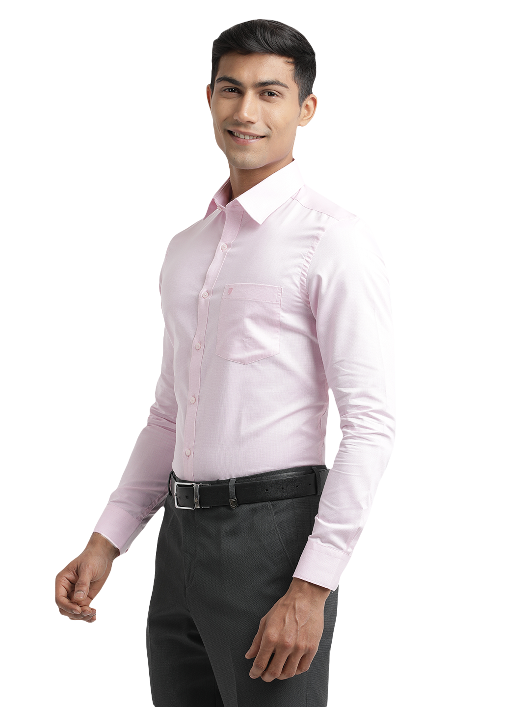 Baby Pink Micro Dobby Solid Shirt