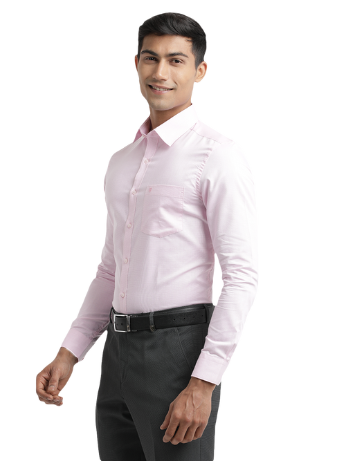 Baby Pink Micro Dobby Solid Shirt