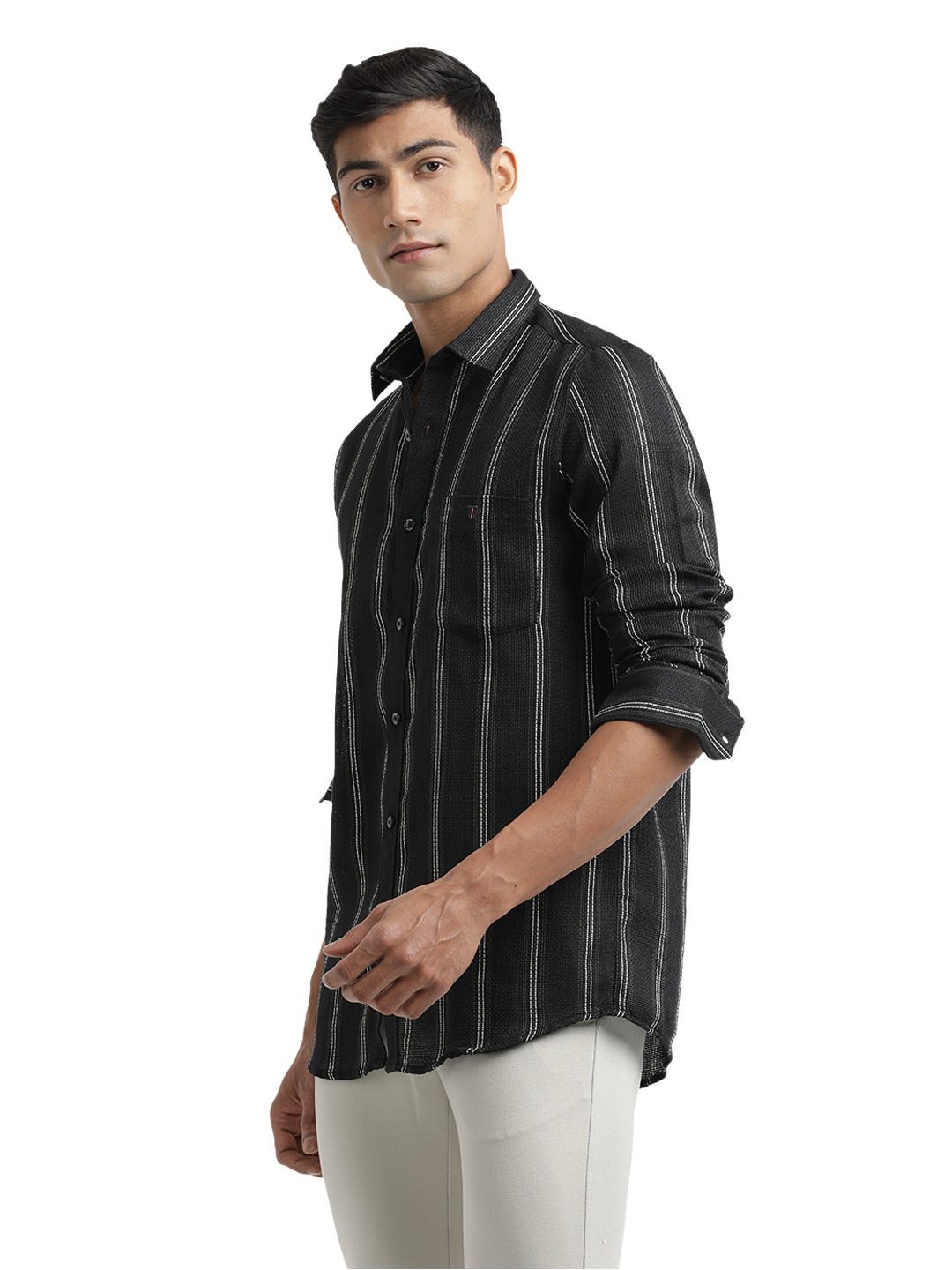 Black Stripes Semi Casual Shirt