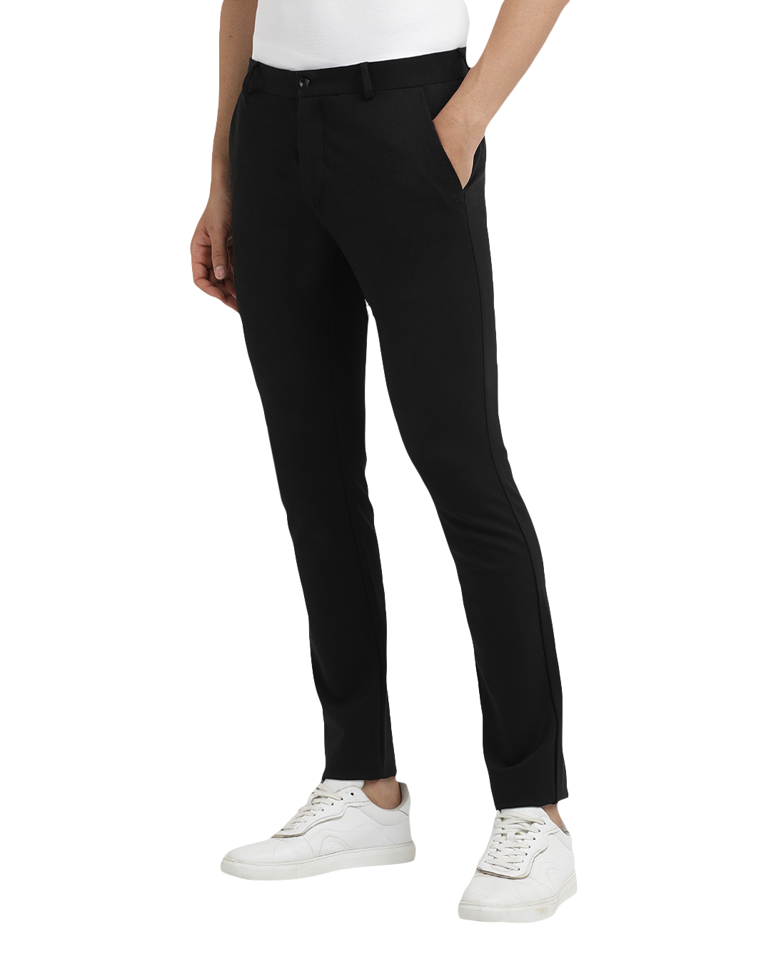 Jet Black Casual Core Trousers - CARLOS_JET BLACK