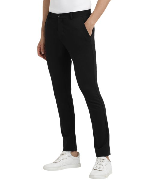 Jet Black Casual Core Trousers